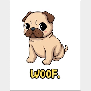 Chibi Kawaii Pug Dog Posters and Art